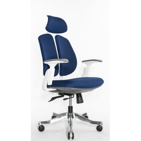 Кресло Falto Orto Bionic A92-2W Fabrik-WH-BL (каркас светлый/ткань blue)