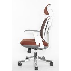 Кресло Falto Orto Bionic A92W Mesh WH Red (каркас светлый/сетка- ткань red)