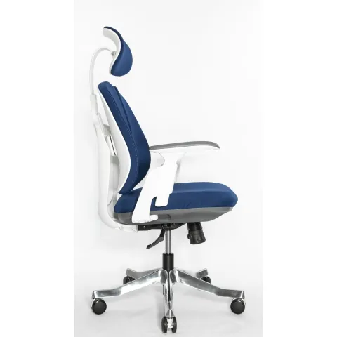 Кресло Falto Orto Bionic A92-2W Fabrik-WH-BL (каркас светлый/ткань blue)