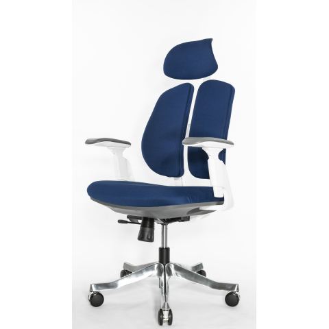 Кресло Falto Orto Bionic A92-2W Fabrik-WH-BL (каркас светлый/ткань blue)