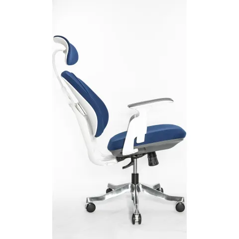 Кресло Falto Orto Bionic A92-2W Fabrik-WH-BL (каркас светлый/ткань blue)