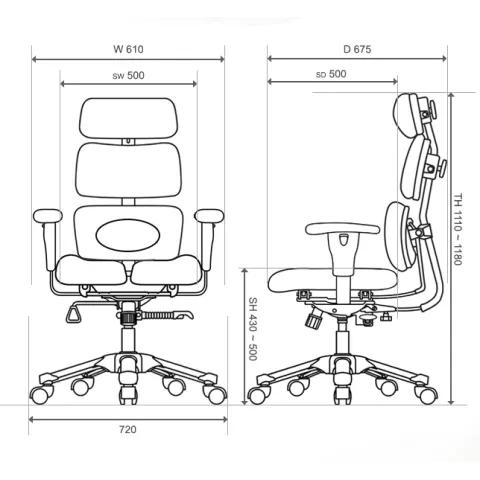 Ортопедическое кресло Hara Chair Doctor спинка сетка, сиденье ткань