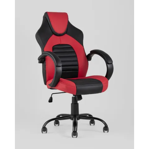 Кресло игровое TopChairs Racer Midi черно-красное