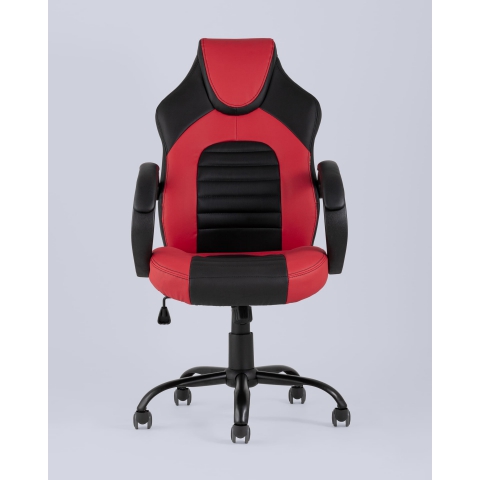 Кресло игровое TopChairs Racer Midi черно-красное