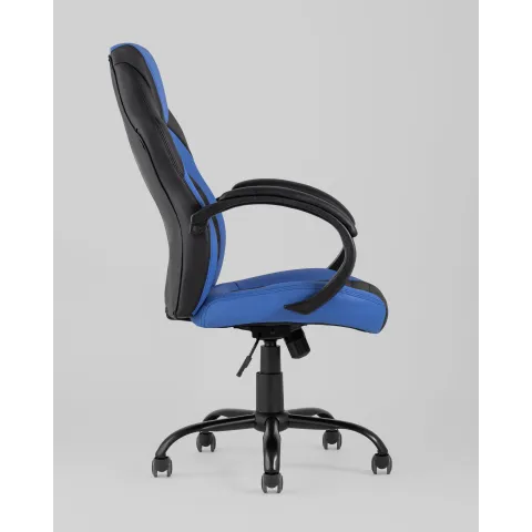 Кресло игровое TopChairs Racer Midi черно-синее