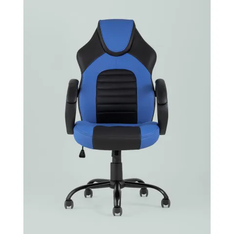 Кресло игровое TopChairs Racer Midi черно-синее