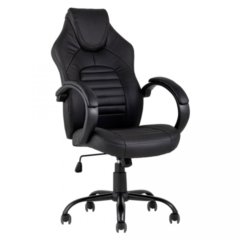 Кресло игровое TopChairs Racer Midi черное