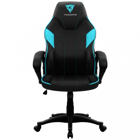 Кресло компьютерное игровое ThunderX3 EC1 Black-Cyan AIR