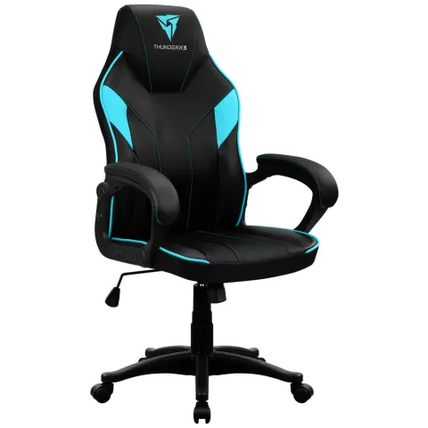 Кресло компьютерное игровое ThunderX3 EC1 Black-Cyan AIR