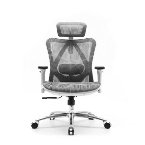 Кресло SIHOO M57 (2D поясничный упор, сетка, серый)