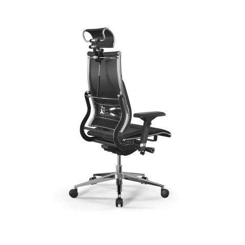 Кресло Метта Move B2-10D - Infinity, черный (бежевая строчка)