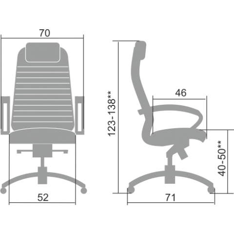 Кресло Метта Samurai K-1.04 темно-бордовый