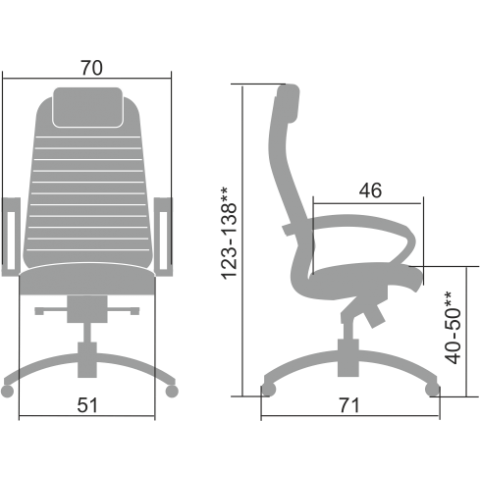 Кресло Метта Samurai KL-1.04 темно-бордовый