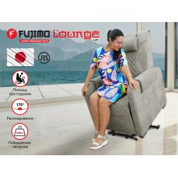 Кресло-реклайнер электрический с подъемом и массажем FUJIMO LOUNGE UP F7003 VLFL Mouse