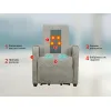 Кресло-реклайнер электрический с подъемом и массажем FUJIMO LOUNGE UP F7003 VLFL Mouse