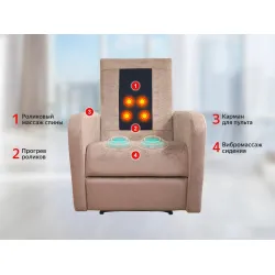 Кресло-реклайнер механический с массажем FUJIMO COMFORT CHAIR F3005 FMF Терра