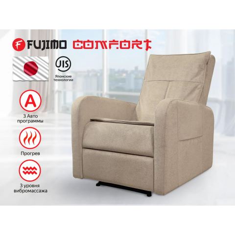 Кресло-реклайнер механический с массажем FUJIMO COMFORT CHAIR F3005 FMF Ваниль
