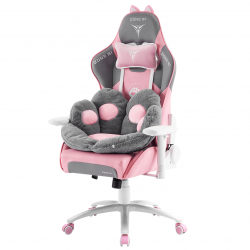 Кресло компьютерное игровое ZONE 51 KITTY MEOW Edition Grey