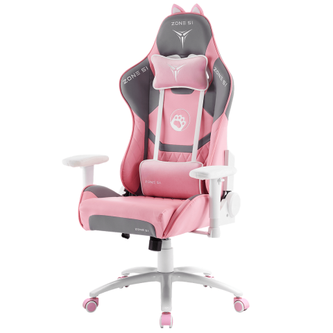 Кресло компьютерное игровое ZONE 51 KITTY MEOW Edition Grey