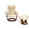 Кресло реклайнер FALTO Zuel (оттоманка, натуральная кожа, бежевый)