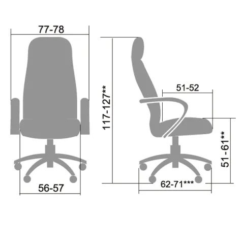 Кресло Метта LK-3 CH № 821 черный