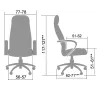 Кресло Метта LK-3 PL № 722 бордовый