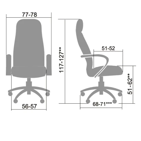 Кресло Метта LK-7 PL № 721 черный