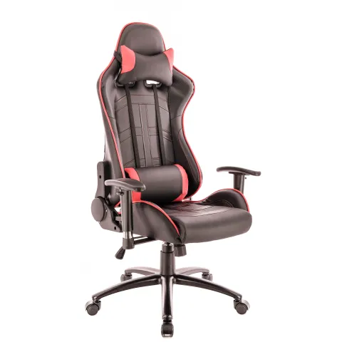 Кресло компьютерное игровое Everprof Lotus S10 Экокожа Черный/Красный