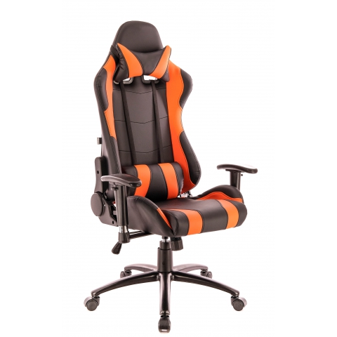 Кресло Everprof Lotus S2 Экокожа Черный/Оранжевый