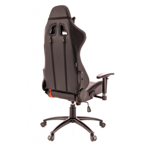 Кресло Everprof Lotus S2 Экокожа Черный/Оранжевый