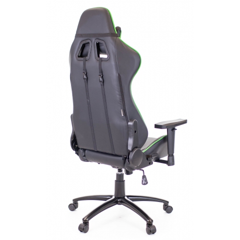 Геймерское кресло Everprof Lotus S9 Экокожа Зеленый/Черный