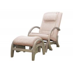 Массажное кресло качалка EGO TWIST EG2004 SHIMO Бежевый  с пуфом