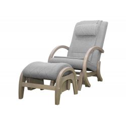 Массажное кресло качалка EGO TWIST EG2004 SHIMO Серый с пуфом