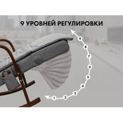 Массажное кресло качалка FUJIMO F2002 МСX Time2Chill Grey (Tailor 7) Вишня