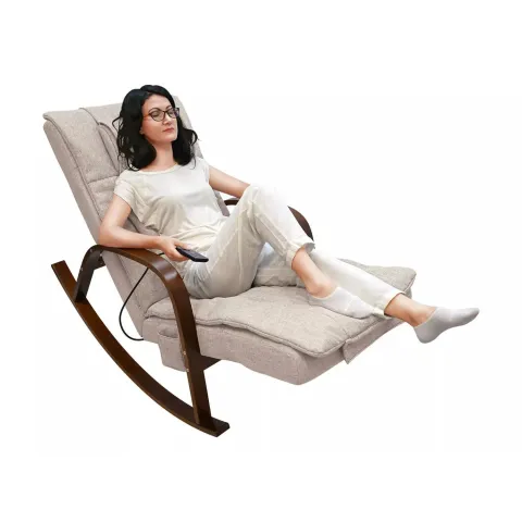 Массажное кресло качалка FUJIMO F2002 МСX Time2Chill Ivory (Tailor 2) Вишня