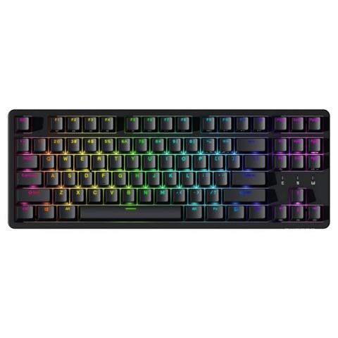 Механическая клавиатура Durgod Cavalry 87 - BLACK, TKL, PBT Double-shot keycaps, Hot-swap, RGB, Gateron optical Red switch