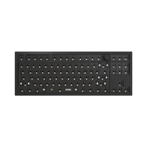 Механическая клавиатура QMK Keychron Q3 TKL ANSI Knob, алюминиевый корпус, RGB подсветка, Barebone, черный