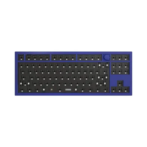 Механическая клавиатура QMK Keychron Q3 TKL ANSI Knob, алюминиевый корпус, RGB подсветка, Barebone, синий