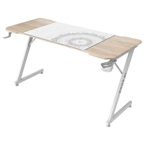 Стол компьютерный ZONE 51 TRINE 140 Wood/White