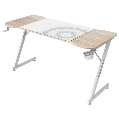 Стол компьютерный ZONE 51 TRINE 140 Wood/White