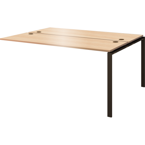 Модуль двойной на 2 рабочих места АМБЭ-005 Бук/Антрацит 1800x1496x760 Арго-М