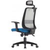 Кресло Falto NEO 11 KAL/GY-BL (каркас черный,  спинка серая, сидение синее)