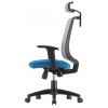 Кресло Falto NEO 11 KAL/GY-BL (каркас черный,  спинка серая, сидение синее)