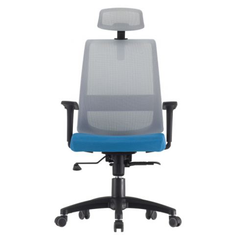 Кресло Falto NEO 11 KAL/GY-BL (каркас черный,  спинка серая, сидение синее)