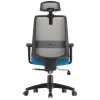 Кресло Falto NEO 11 KAL/GY-BL (каркас черный,  спинка серая, сидение синее)