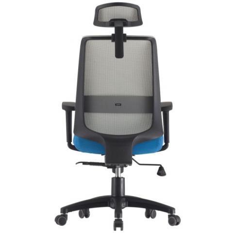 Кресло Falto NEO 11 KAL/GY-BL (каркас черный,  спинка серая, сидение синее)
