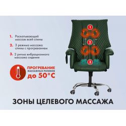 Офисное массажное кресло EGO PRESIDENT EG1005 Кожа Премиум цвет на выбор