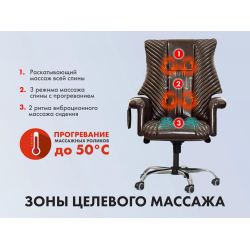 Офисное массажное кресло EGO President EG1005 Шоколад (Арпатек)