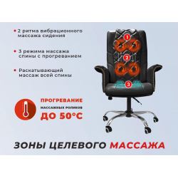 Офисное массажное кресло EGO PRIME EG1003 Антрацит (Арпатек)