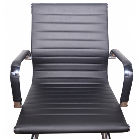 Офисный стул MF-1904 черный (кожзам)